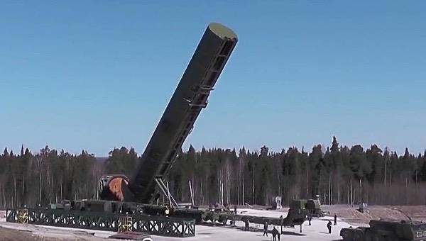 Tên lửa RS-28 Sarmat của Nga. Ảnh: TASS.