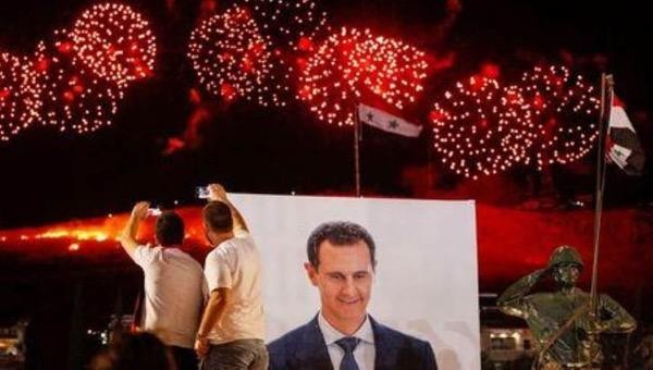 Chân dung Tổng thống Syria  Bashar al-Assad.