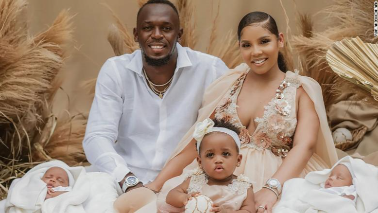 Usain Bolt và Kasi Bennett đã giữ bí mật về hai em bé mới chào đời.