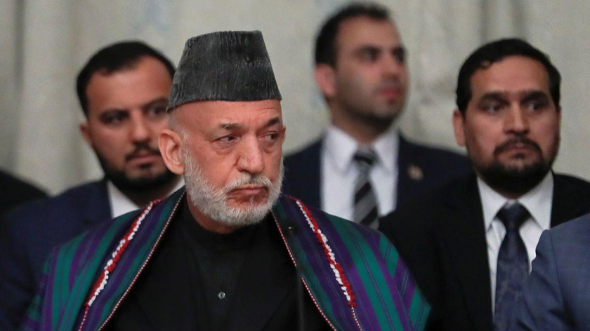 Cựu Tổng thống Afghanistan Hamid Karzai tham dự một cuộc đàm phán hòa bình với Taliban ở Moscow (Nga) ngày 30/5/2019. Ảnh: Reuters.