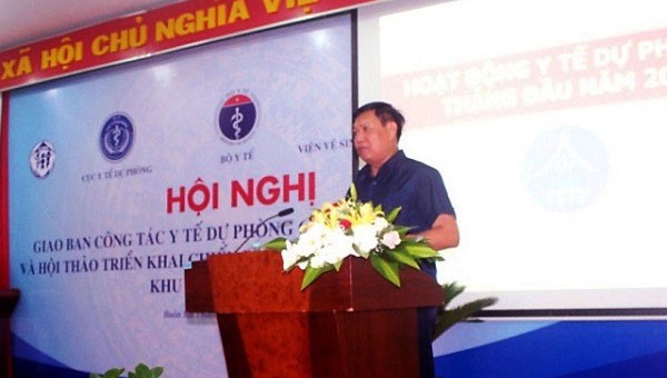 Thứ trưởng Bộ Y tế Đỗ Xuân Tuyên phát biểu tại Hội nghị. Ảnh" Bộ Y tế