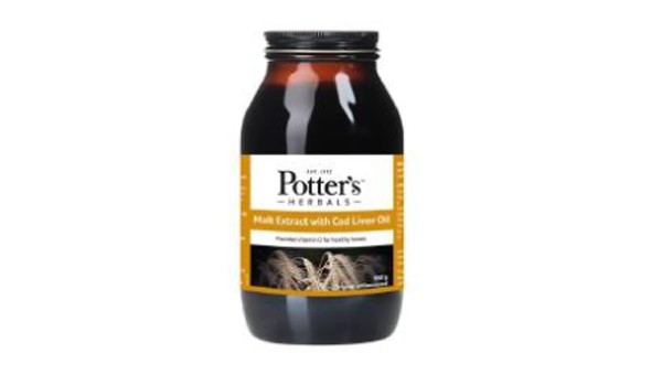 Sản phẩm Dầu gan cá tuyết Potter’s Herbals Malt Extract with Cod Liver Oil nhiễm nấm mốc. Ảnh: vfa