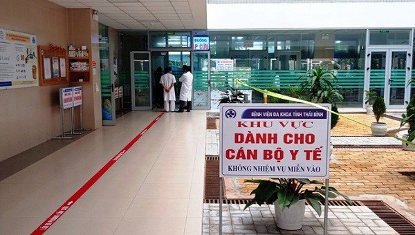 Khoa Truyền nhiễm, Bệnh viện Đa khoa tỉnh Thái Bình, nơi đang điều trị cho bệnh nhân 1138 tái dương tính với virus SARS-CoV-2. Ảnh: Dân Trí