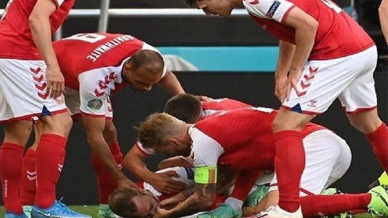 Christian Eriksen, cầu thủ đội bóng Đan Mạch đột quỵ giữa sân đấu EURO 2020. (Ảnh: Internet)