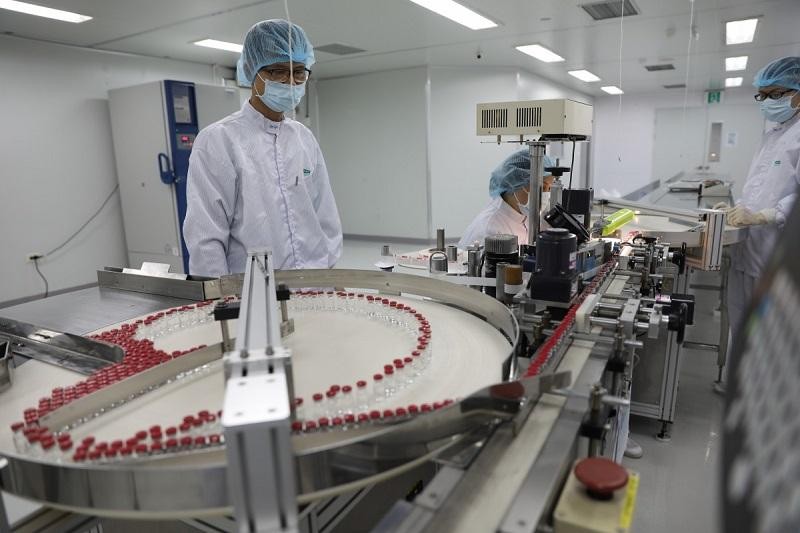 Việt Nam sản xuất thành công lô vaccine Sputnik V đầu tiên. Ảnh: vabiotech.com