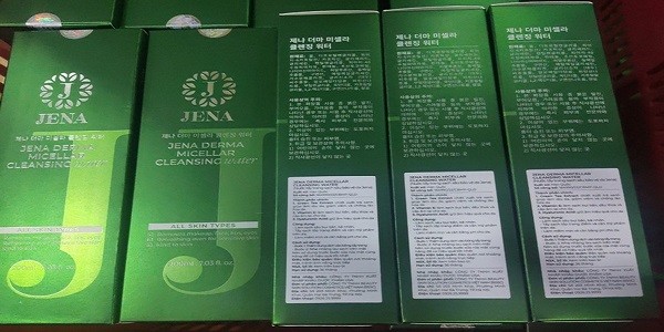 Sản phẩm mang nhãn hiệu Jena derma micellar cleansing xuất xứ Hàn Quốc. 