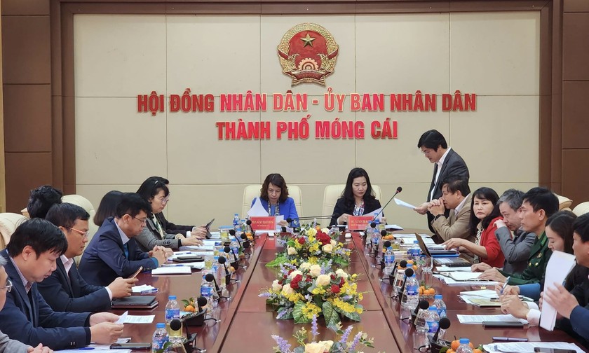 Thứ trưởng Nguyễn Thị Liên Hương kiểm tra công tác phòng chống dịch dịp đầu năm và mùa lễ hội 2023 tại TP Móng Cái, Quảng Ninh.