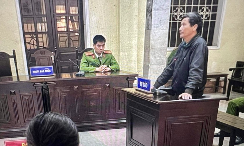 Bị cáo Trần Văn Ngọc tại phiên toà