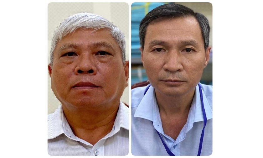 Các bị can Đặng Quang Việt và Nguyễn Thành Nhân (từ trái qua phải). Ảnh: Bộ Công an