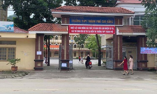 Điểm thi trường THPT Cao Bằng, nơi xảy ra vụ việc.