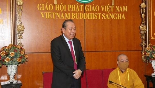 Phó Thủ tướng Thường trực chúc mừng Trung ương Giáo hội Phật giáo Việt Nam.