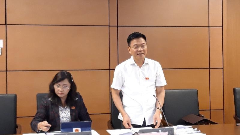 Bộ trưởng Lê Thành Long phát biểu thảo luận tại tổ ngày 10/6.