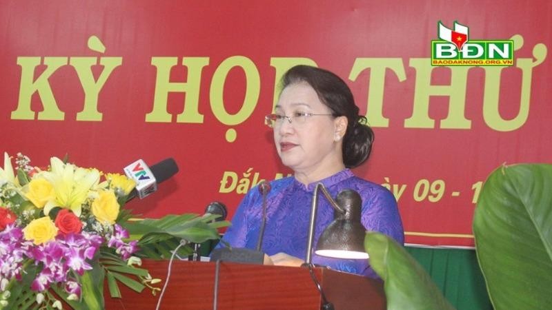 Chủ tịch Quốc hội Nguyễn Thị Kim Ngân. (Ảnh: Báo Đắk Nông)