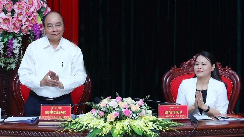 Thủ tướng Nguyễn Xuân Phúc trong buổi kiểm tra giải ngân vốn đầu tư công tại Ninh Bình