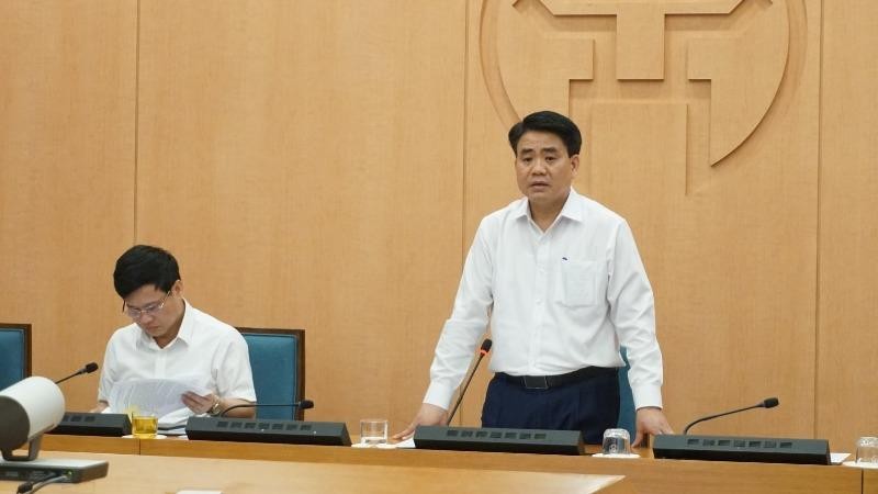 Chủ tịch UBND thành phố Hà Nội Nguyễn Đức Chung kết luận phiên họp.
