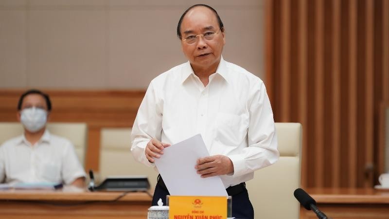 Thủ tướng Nguyễn Xuân Phúc phát biểu tại buổi làm việc với Ban Thường vụ Thành ủy TP HCM.