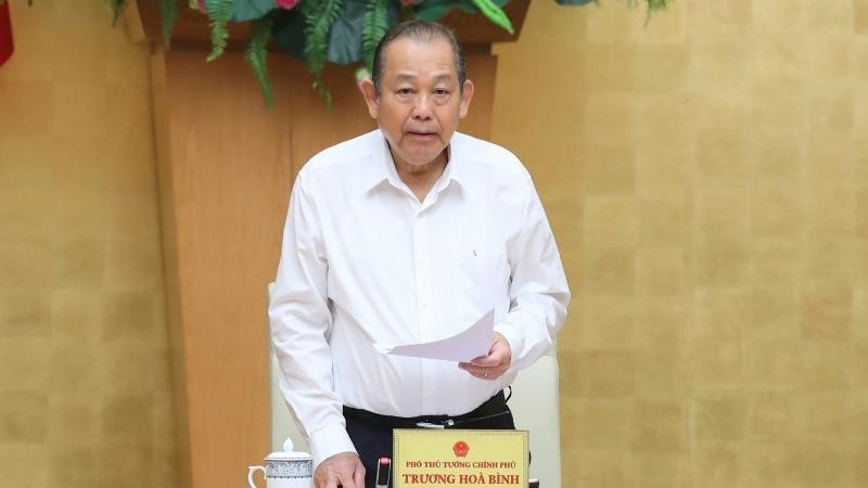 Phó Thủ tướng Thường trực Trương Hòa Bình phát biểu tại Hội nghị. (Ảnh: Lê Sơn)