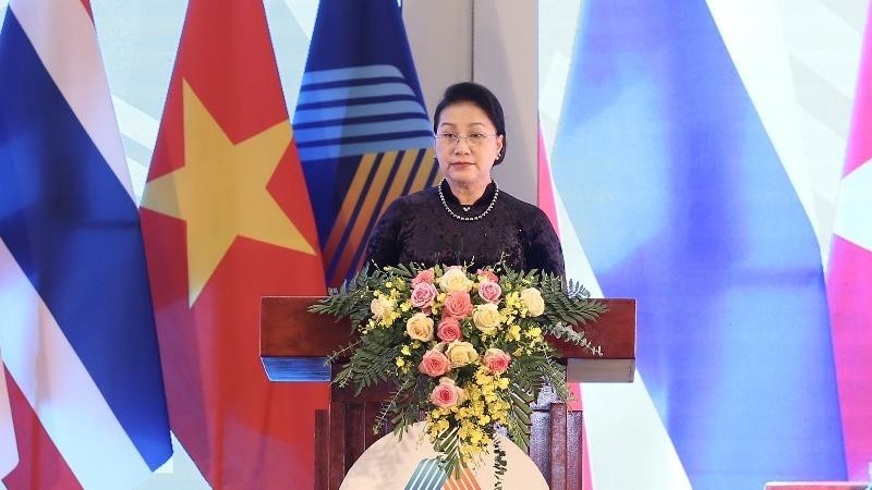 Chủ tịch Quốc hội Nguyễn Thị Kim Ngân phát biểu bế mạc AIPA 41 (Ảnh: VGP)