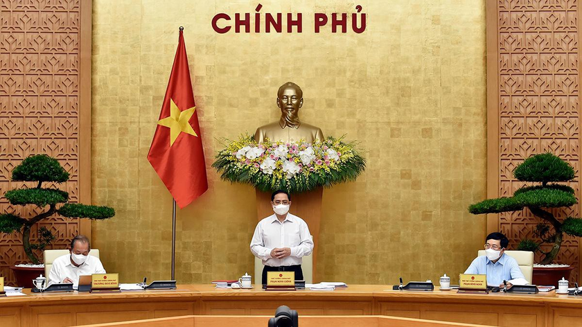 Thủ tướng Phạm Minh Chính chủ trì phiên họp Chính phủ thường kỳ tháng 5/2021.