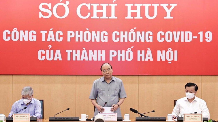 Chủ tịch nước phát biểu tại Sở Chỉ huy phòng, chống dịch COVID-19 của TP Hà Nội.