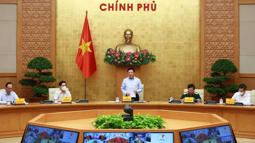 Phó Thủ tướng Thường trực Phạm Bình Minh phát biểu kết luận cuộc họp.