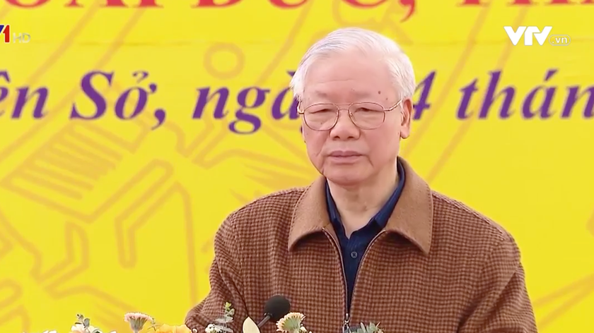 Tổng Bí thư Nguyễn Phú Trọng phát biểu tại Ngày hội Đại đoàn kết toàn dân tộc.