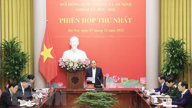 Chủ tịch nước Nguyễn Xuân Phúc chủ trì Phiên họp. Ảnh: TTXVN
