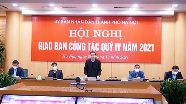 Hội nghị giao ban công tác quý IV/2021 của UBND thành phố Hà Nội.