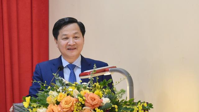 Phó Thủ tướng Lê Minh Khái phát biểu tại Hội nghị.