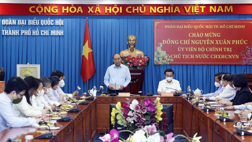 Chủ tịch nước làm việc với Đoàn Đại biểu Quốc hội thành phố Hồ Chí Minh.