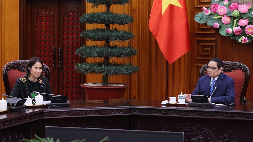 Thủ tướng tiếp Đại sứ New Zealand tại Việt Nam Tredene Dobson.