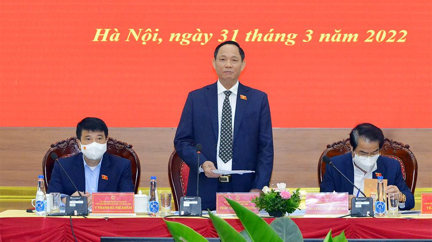 Phó Chủ tịch Quốc hội Trần Quang Phương chủ trì cuộc làm việc.