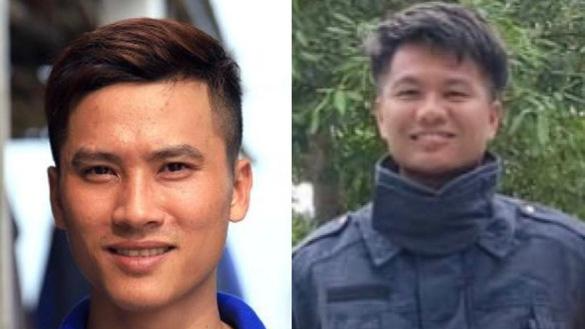 Hai thanh niên dũng cảm Nguyễn Đức Chính (bên trái) và Thái Ngô Hiếu.
