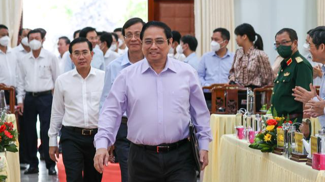 Thủ tướng và Đoàn công tác làm việc với lãnh đạo tỉnh Ninh Thuận.