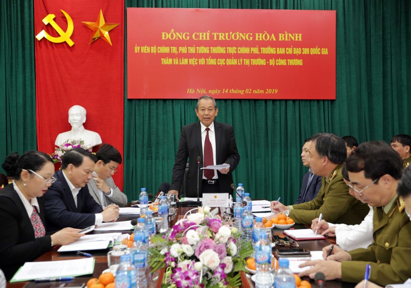 Phó Thủ tướng Trương Hòa Bình đã ghi nhận nhiều nỗ lực của Tổng cục QLTT