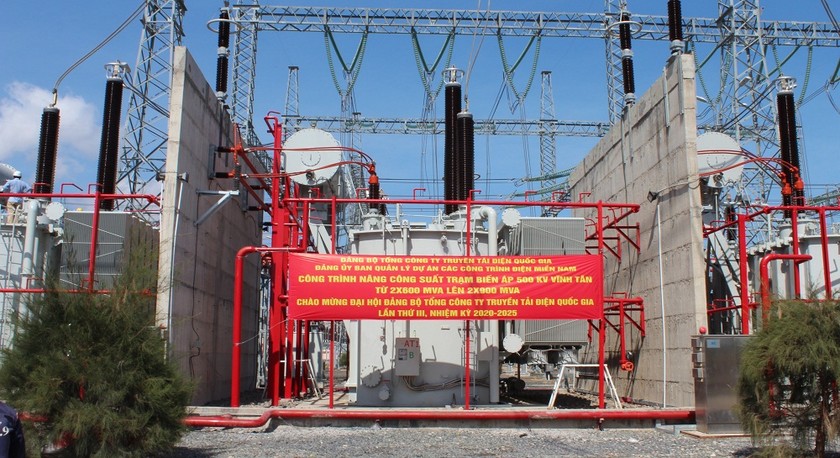 Thêm một công trình được phấn đầu vượt kế hoạch để chào mừng Đại hội Đảng bộ Tổng công ty Truyền tải điện Quốc gia