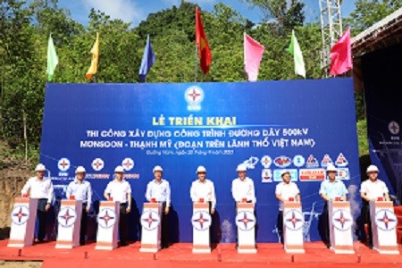 Bắt đầu triển khai thi công đường dây 500 kV nhập khẩu điện từ Lào