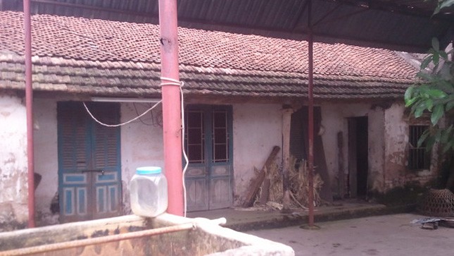 Ngôi nhà của hung thủ Nguyễn Văn Sáu, nơi xảy ra án mạng.  