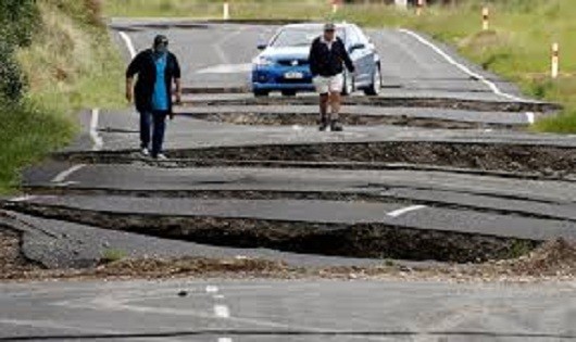 Hình ảnh động đất tại New Zealand.