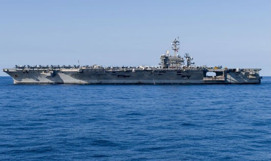 Tàu sân bay Hoa Kỳ USS Carl Vinson ở Biển Đông. Ảnh: Hải quân Hoa Kỳ