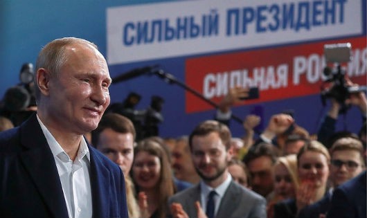 Tổng thống Nga Putin trong phát biểu đầu tiên khi biết tái đắc cử.