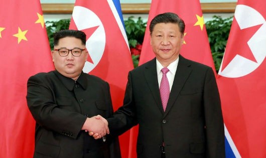 Nhà lãnh đạo Triều Tiên và Chủ tịch Trung Quốc.