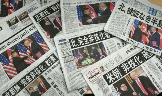 Báo chí Nhật đưa tin về hội nghị thượng đỉnh Mỹ - Triều.