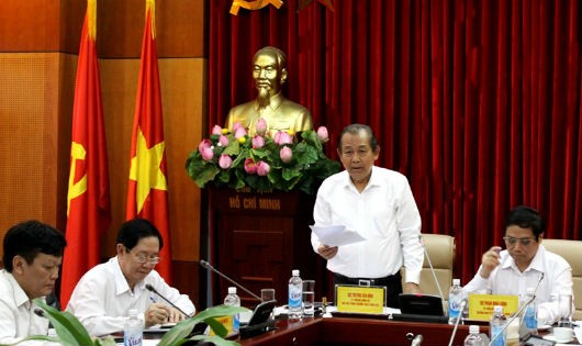 Phó Thủ tướng thường trực Chính phủ Trương Hòa Bình phát biểu tại Hội nghị