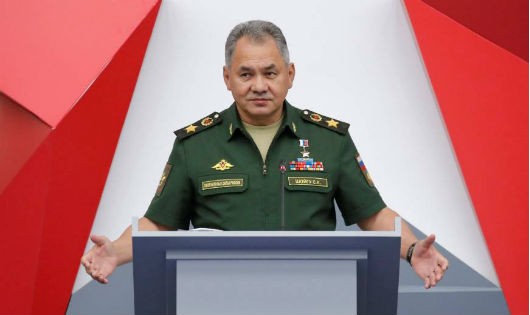 Bộ trưởng Quốc phòng Nga Sergei Shoigu thông tin về cuộc tập trận.