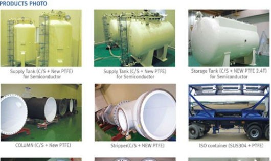 Hình ảnh trên trang web của nhà máy cho thấy các dòng sản phẩm lớp phủ Fluoropolymer chống vào nước cho mạch điện do nhà máy sản xuất. Ảnh: Yonhap