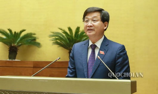 Tổng thanh tra Chính phủ Lê Minh Khái trình bày báo cáo.