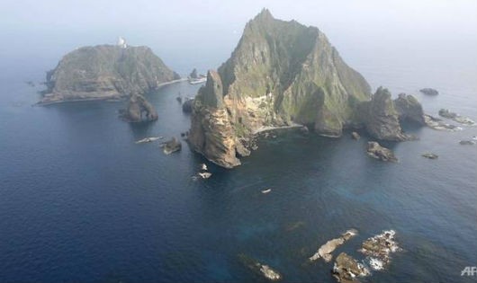 Hình ảnh từ vệ tinh nhóm đảo mà Hàn Quốc và Nhật Bản đang có tranh chấp.