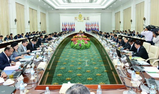 Hình ảnh tại cuộc họp của Chính phủ Campuchia ngày 19/11.