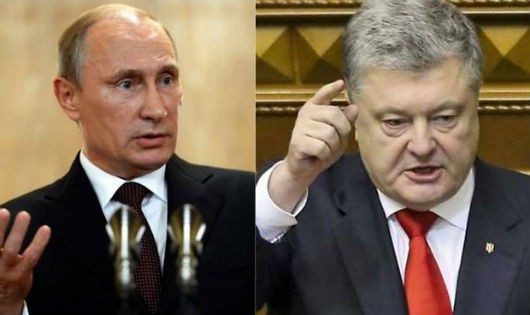 Tổng thống Nga và Tổng thống Ukraine.